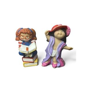 Vintage 1984 Cabbage Patch Kids Mini PVC Figurines Lot of 2 OAA Inc Retro 80s